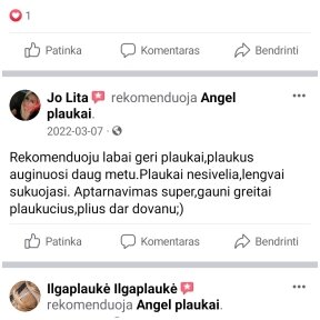 Atsiliepimai (realūs iš Facebook)