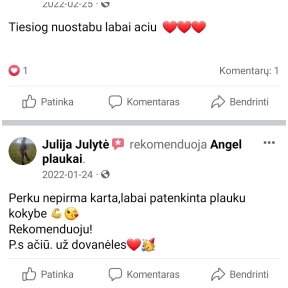 Atsiliepimai (realūs iš Facebook)