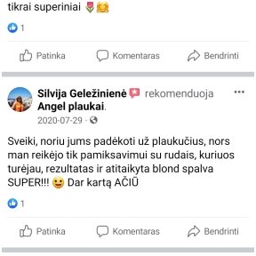 Atsiliepimai (realūs iš Facebook)