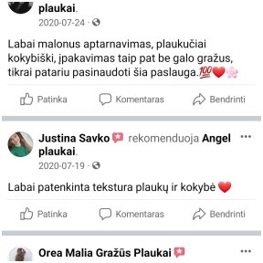 Atsiliepimai (realūs iš Facebook)