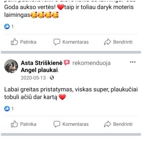 Atsiliepimai (realūs iš Facebook)