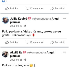 Atsiliepimai (realūs iš Facebook)