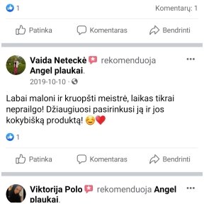 Atsiliepimai (realūs iš Facebook)