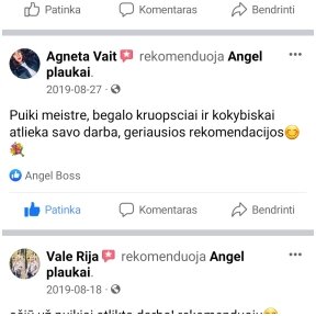 Atsiliepimai (realūs iš Facebook)