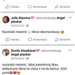 Atsiliepimai (realūs iš Facebook)