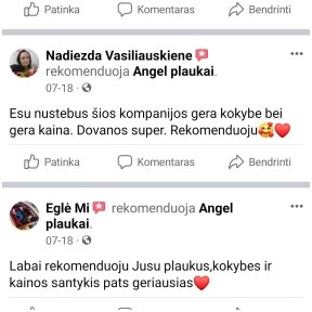 Atsiliepimai (realūs iš Facebook)