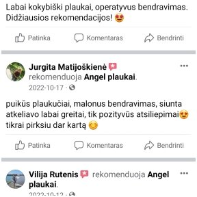 Atsiliepimai (realūs iš Facebook)