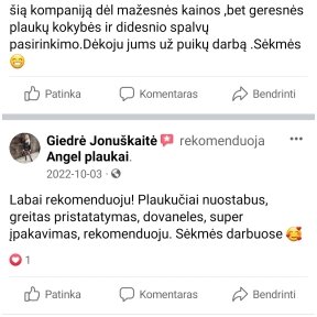 Atsiliepimai (realūs iš Facebook)