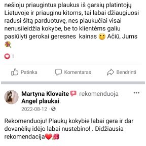 Atsiliepimai (realūs iš Facebook)